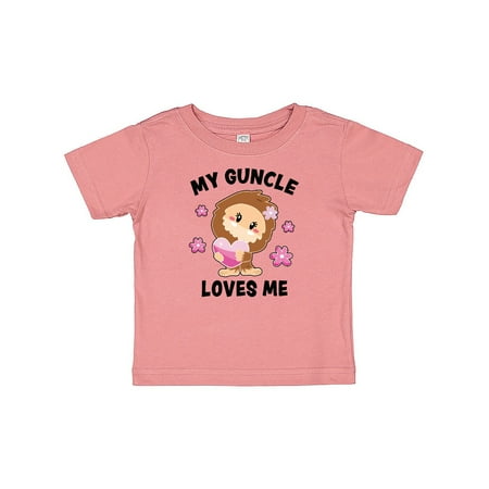 

Inktastic My Guncle Loves Me with Bigfoot Gift Baby Girl T-Shirt