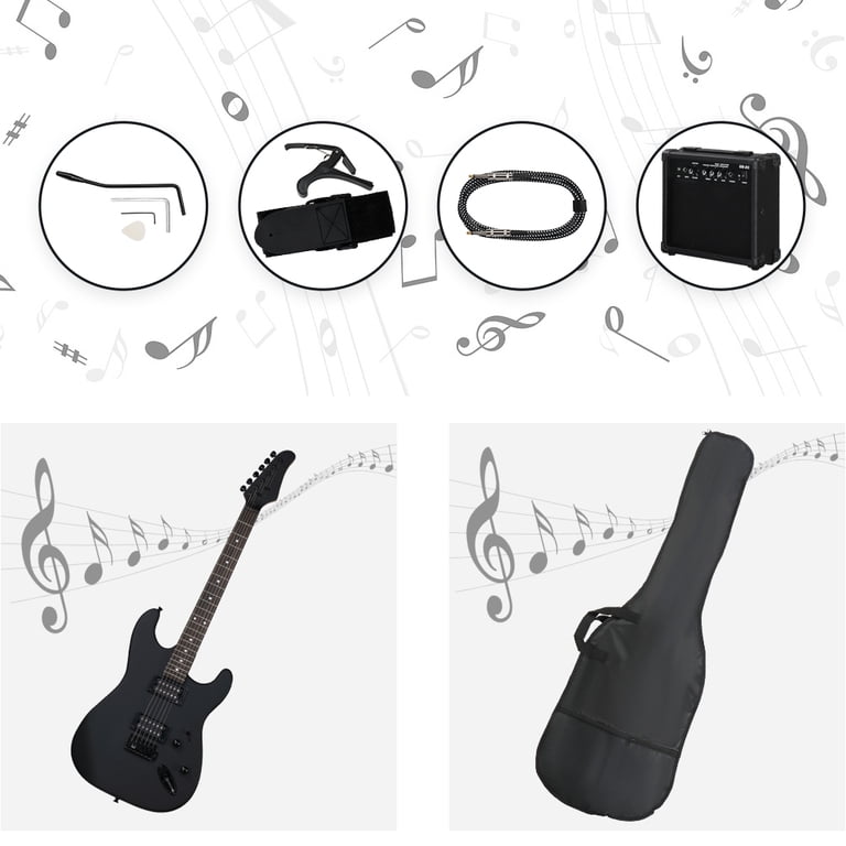Ktaxon KST 39in Electric Guitar Beginner Kit w/ 20W Amp, H-H