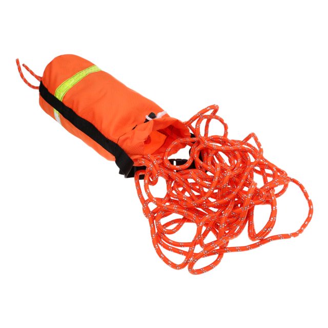 S SERENABLE Kayak Water Floating Life Line Throw Rope Bag 31m Reflective & Orange