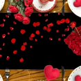 thumbnail image 4 of Steadline Printed Linen Table Cover Romantic Valentine's Day Decor for Dining Room with Floral Pattern Unique Holiday Tablecloth Gift for Couples Anniversary, 4 of 6