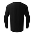 thumbnail image 5 of Mens T-shirts Male Spring And Autumn Solid Color Long Sleeve Shirt Stand Button Shirt Lady Long Sleeve Swim Men Workout T Shirts Men Summer plus Size Turtleneck Yoga Short Athletic Black M, 5 of 5