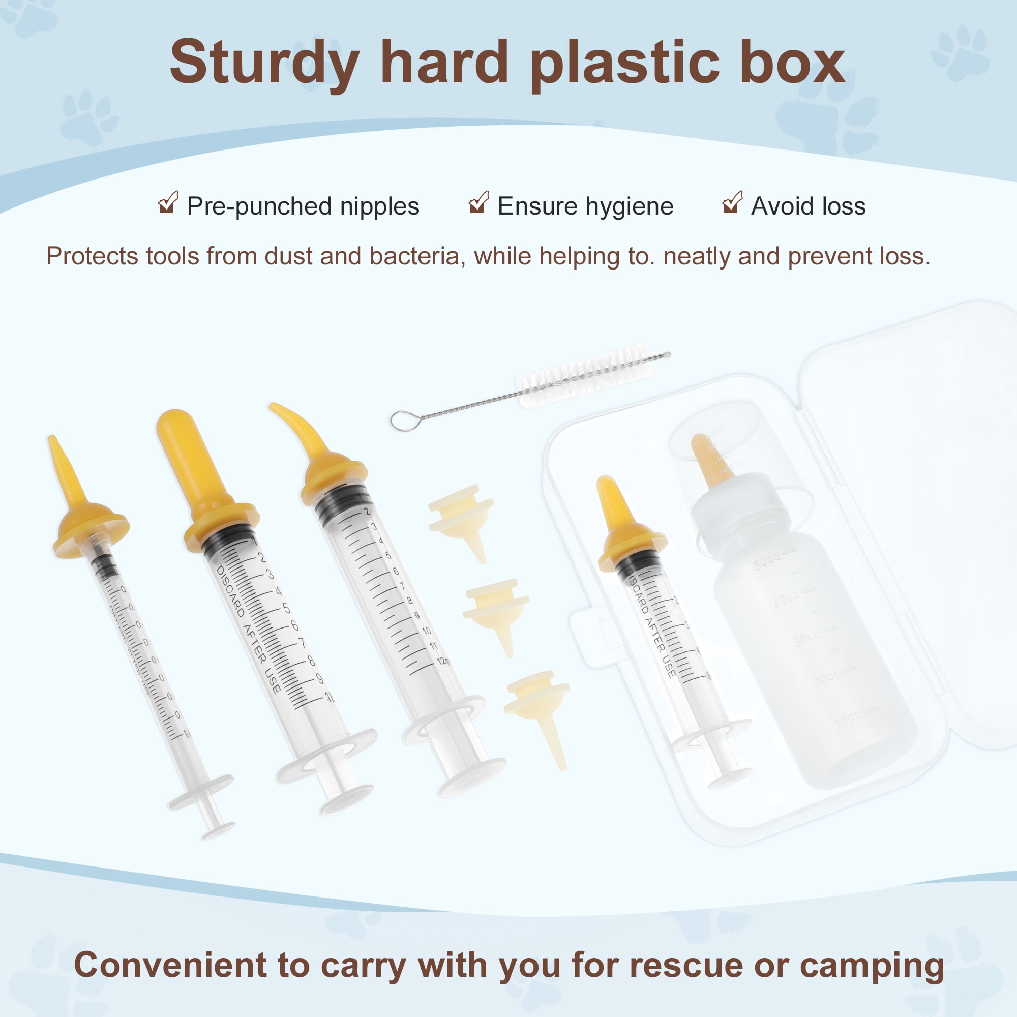 Unique Bargains Kitten Bottle Feeding Kit Yellow