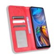 thumbnail image 4 of Compatible with Motorola Moto E32/ E32S Case Magnetic Closure Vintage Pattern PU Leather Wallet Cover with Card Slots-Red, 4 of 5