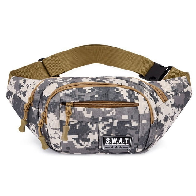 Riñonera multicapa con cuatro cremalleras para hombre, para correr, hacer ejercicio, deportes al aire libre, ocio, viajes, teléfono móvil, monedero