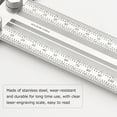 thumbnail image 3 of High-Precision Scale Ruler Marking Ruler T-Type Hole Ruler Right Angle Ruler Multifunctional Stainless Woodworking Scribing Mark Line Gauge Carpenter Measuring Tool, 3 of 8