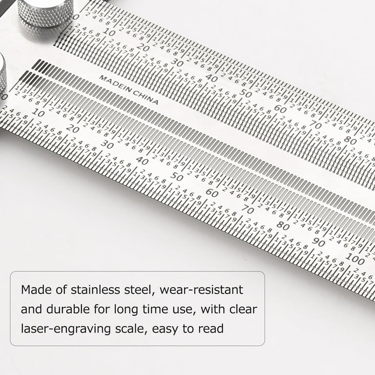 180-400mm High-precision Scale Ruler T-type Hole Ruler Stainless