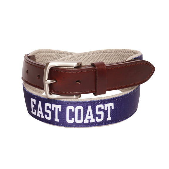 YRI Belts Men's Navy EAST COAST Dye-Sublimation Belt (Made in USA)