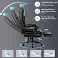 thumbnail image 3 of Big and Tall Office Chair Heavy Duty Executive Desk Chair, Ergonomic High Back Leather Computer Chair with Thick Padded Extra Wide Seat, Reclining Office Chair with Footrest, 3 of 12