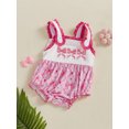 thumbnail image 4 of Gupgi Infant Girl Bodysuit Summer Newborn Sleeveless Bow Print Romper, 4 of 9