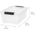 thumbnail image 6 of IRIS 12.75 Qt. Plastic Stackable Storage Bin with Lid, Clear, Storage Organizer, 6 Pack, 6 of 8