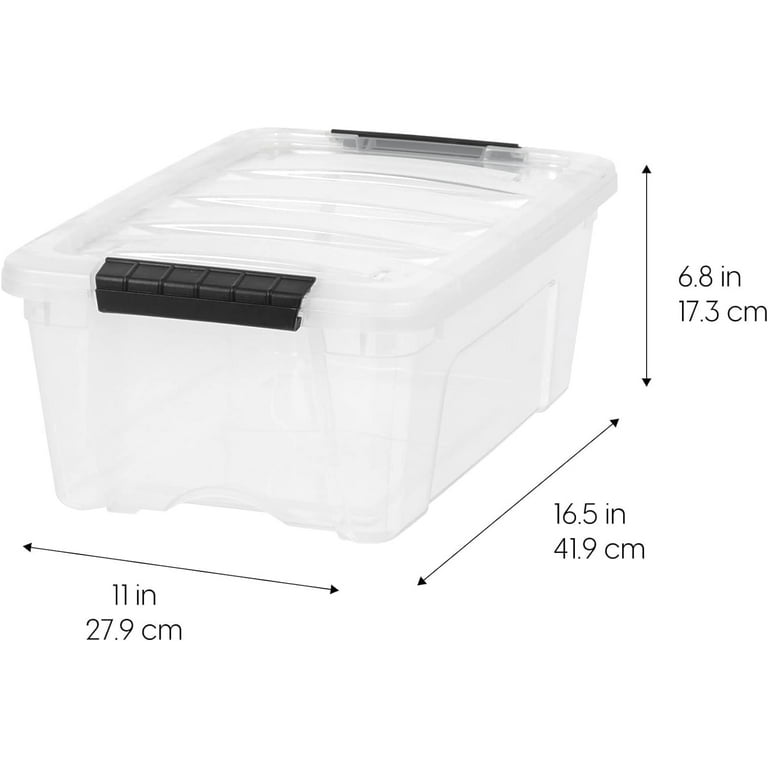 IRIS USA 12.75 Qt Stackable Storage Bins with Lids, 6-Pack photo 5