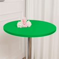 thumbnail image 1 of Lot de 4 Nappe Ronde Verte Ajustée pour Table de Cocktail Couverture de Table de Bar Pliante en Spandex Élastique Extensible 24 Pouces, 1 of 8