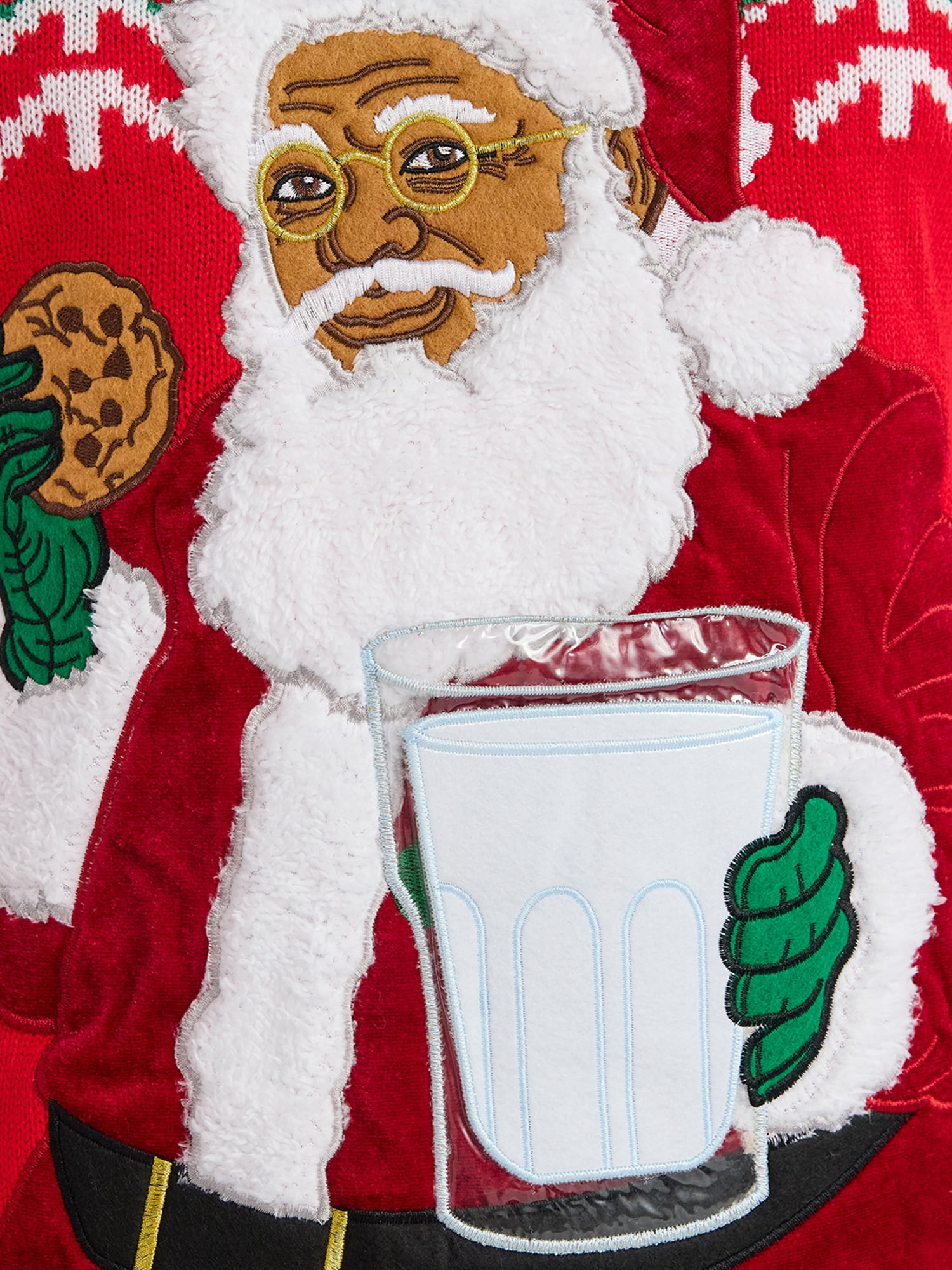 Jollidays Men's Christmas Sweater with Drink Pocket, Sizes S-3XL