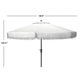 thumbnail image 4 of Safavieh Milan Fringe 11' Market Crank Round Umbrella, White, 4 of 6