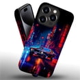 thumbnail image 2 of Punmada for iPhone 15 Pro Compatible with Magsafe Full Body Protective Glossy Case, For Girl Boy Shockproof Magnetic Charge Esthetics Pattern Night City Cars, 2 of 7