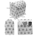 thumbnail image 5 of Nautical Lounger Chair Bag, Maritime Theme Objects Anchors and Pattern Navy Ocean High Seas, High Capacity Storage with Handle Container, Lounger Size, Black and White, by Ambesonne, 5 of 5
