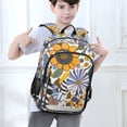 thumbnail image 6 of FORMRS Unisex School Backpack 17" Student Travel Bag with Laptop Compartment, Purple Flowers, 6 of 7