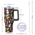 thumbnail image 2 of 40oz Christmas Cup with Handle and Straw, Green Holiday Tumbler Stainless Steel Insulated Water Bottle Gifts for Women Men, 2 of 4
