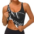 thumbnail image 4 of Haiem I Need More Space Pattern Womens Sports Bra - U Neck Padded Low Impact Yoga Bra Workout Crop Top Gym Moisture-Wicking Workout Vest -Medium, 4 of 9