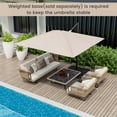 thumbnail image 4 of Costway 9.5ft Beige Square Cantilever Offset Patio Umbrella, 360° Rotation, 4 of 9