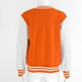 thumbnail image 3 of renvena Kids Boys Baseball Jackets Varsity Style Casual Sport Coat Cardigan Sweatshirt 5-12 Orange 5-6, 3 of 7
