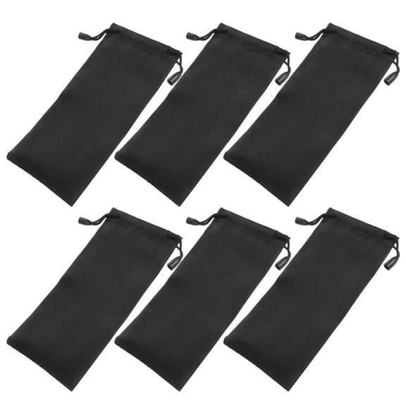 ORDDIART 10Pcs Water Glasses Bag in Black with Drawstring Closure and Scratch Protection