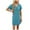 #559-Blue, variant on Censtreet Nightgowns for Women Short Sleeve Night Gown Soft Sleep Shirts Women's Sleepwear V Neck Sleep Dress