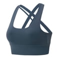 thumbnail image 3 of Sujetador deportivo Kusrkot para mujer de yoga Parte superior recortada con copas extraíbles ajustable, 3 of 8