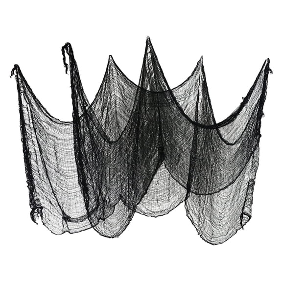 Halloween Creepy Spooky Gauze Cloth Black Cheesecloth Scary Halloween Decorations,Freaky Loose Weave Creepy Gauze for Haunted House Home Wall Patio Garden,72.05x29.92 inch