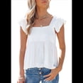 thumbnail image 1 of Blusa Informal de Mujer con Cuello Cuadrado, Volantes, Mangas , Peplum, Estilo Babydoll, Sin Mangas, Color , Talla M, 1 of 8