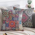 thumbnail image 3 of 45x45 Cm Decorative Cushion Cover Mandala Pattern Decorative Pillowcase Cotton And Linen Bohemian Colorful Square Cushion Covers For Sofa Home Living, 3 of 5