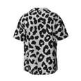 thumbnail image 2 of KLL Similar To Leopard Print Print Men's Shirt Short Sleeve Button Down Summer Cuba Beach Shirts- Small, 2 of 7