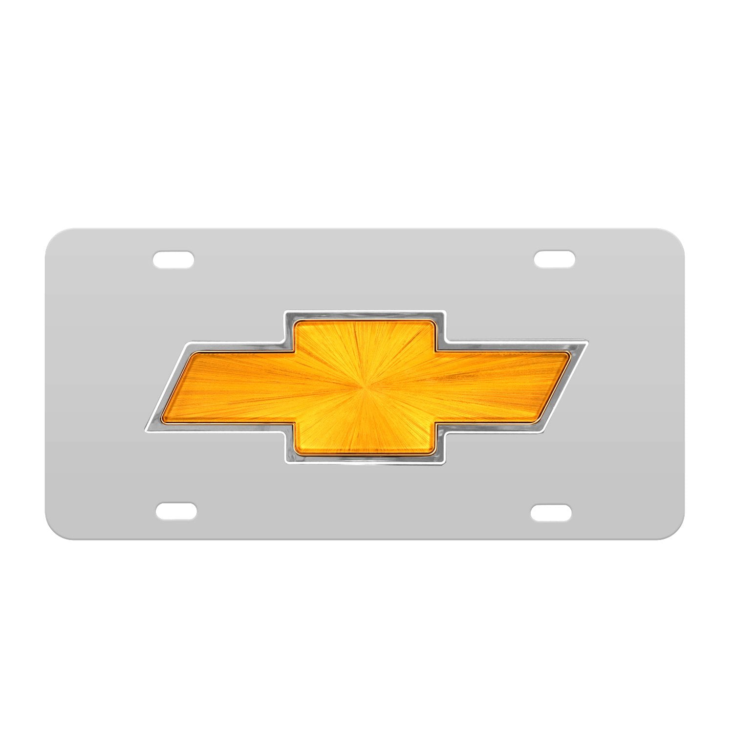 Chevy License Plate, Automotive License Plate Chrome Plated Stainless