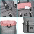 thumbnail image 3 of KAUKKO School Travel backpack for university flexible with laptop for 15",22L(Linen Khaki2pc), 3 of 5