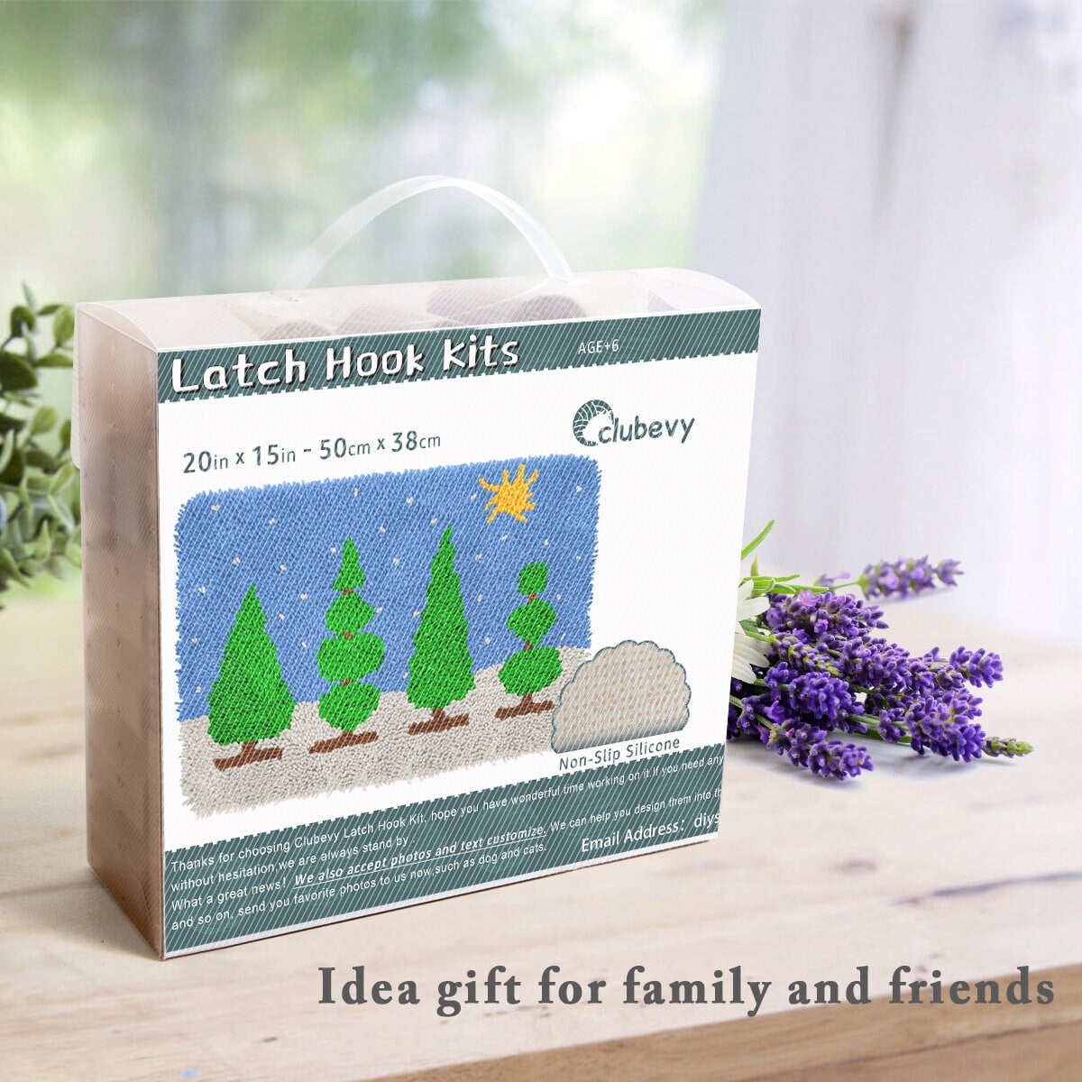 Latch Hook Rug Kits Embroidery DIY Pines Pattern Crochet Needlework Crafts for Adults and Kids Beginners 16"x24"