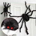 thumbnail image 2 of Araña gigante de Halloween de 200 cm, accesorio decorativo, simulación ajustable, colgante, para decoración interior y exterior de Halloween., 2 of 10