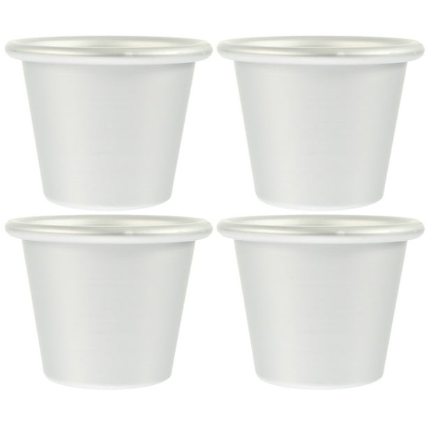4 moldes individuales antiadherentes para pudín, magdalenas, pasteles, galletas, pudín, redondos para hornear