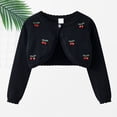 thumbnail image 2 of UACY Kids Girls Bolero Sweater Shrug, Long Sleeve Open Front Knit Cardigan for School, Party and Everyday Wear, 2 of 5