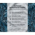 thumbnail image 5 of Soimoi Waterproof Outdoor Fabric by 10 Yard | Leaves Print on Blue | 56" Wide | UV Resistant & Durable Taffeta Material for Cushions, Covers, Curtains, awning & DIY Projects, 5 of 7