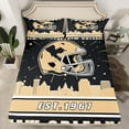 thumbnail image 2 of Erosebridal New Orleans Soccer City Bed Sheets Set Twin Size, American Football Bed Sheets Twin, Vintage Rugby Twin Sheet Sets, Microfiber Room Decorative, 3pcs, 2 of 6