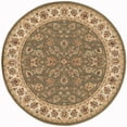 thumbnail image 3 of Traditional Area Rug (5'3'' Round) Oriental Green, Beige Indoor Round Easy to Clean, 3 of 6