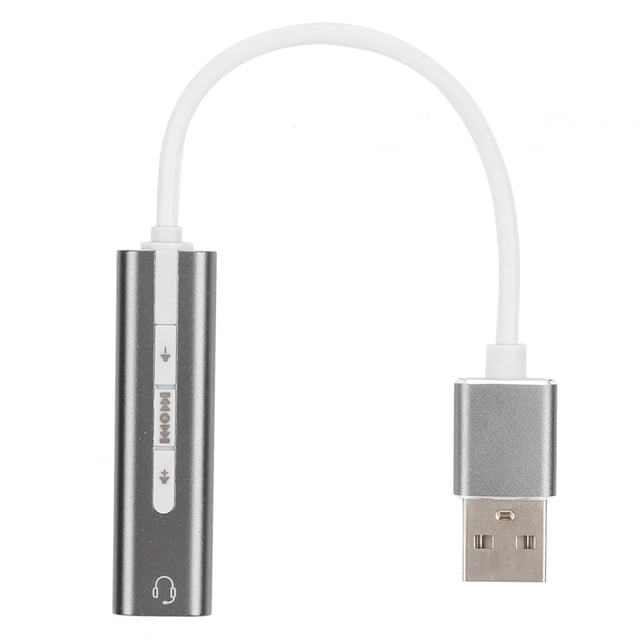 Tarjeta De Sonido De aleación De Aluminio, Reducción De Ruido De Tarjeta De Sonido USB Para Uso Profesional Para Auriculares