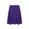 thumbnail image 3 of DPOIS Girls Knee Length High Waist A-Line Pleated Skater Skirt Purple 10, 3 of 7