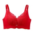 thumbnail image 3 of MDUKONU Women’s Bras Wireless Jelly Bras for Women No Underwire with Support Red 80AB, 3 of 8