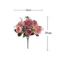 thumbnail image 6 of Rose Pink Peony Artificial Flower 6 Fork Vintage Style Realistic Non-fading UV-resistant Lifelike Peony Flowers, 6 of 7