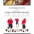 thumbnail image 2 of MixMatchy Women's Basic Solid Boxy Short Sleeve Crop Top, 2 of 6