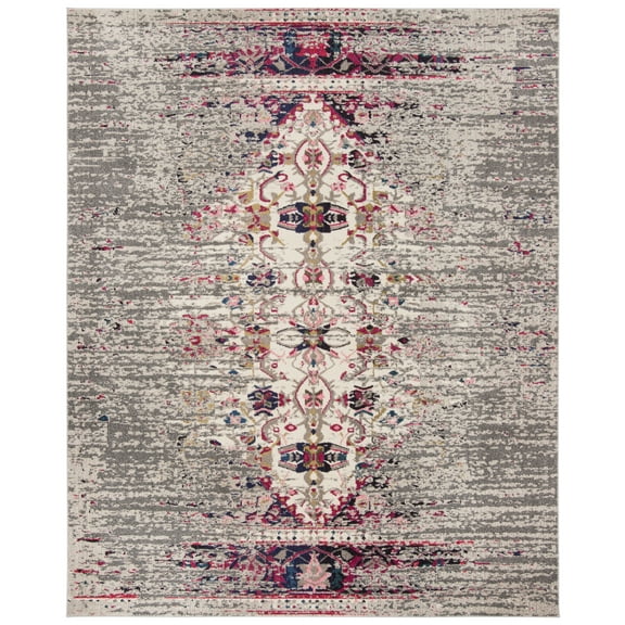 SAFAVIEH Monaco Elsdon Abstract Area Rug, Grey/Ivory, 9' x 12'