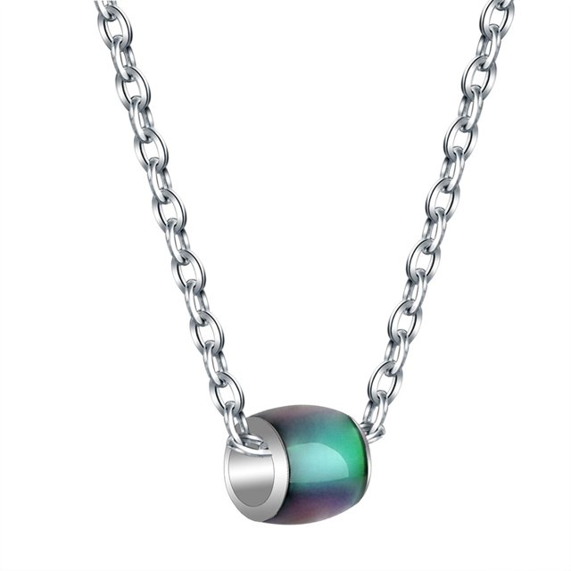 Collar con colgante de detección de temperatura Collar de de ánimo lindo de joyería romántica creativa Adorno que cambia color para jinwen collar colgante