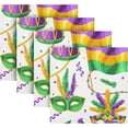 thumbnail image 5 of Coolnut Mardi Gras Colorful Carnival Cloth Napkins 1PCS,Mardi Gras Carnival Mask Feathers Soft and Skin Friendly Dinner Napkins Washable for Dinner, Hotel,Reunion,BBQ Party, 5 of 7