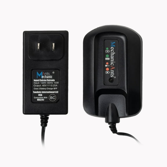 MechanicAnts 40v MAX Lithium Ion Battery Charger for Worx WA3580 Battery, Compatible with WORX WA3747